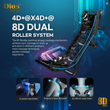 Dios Massage Chair 8D AI Dual Air Tech Touch Roller SL-track with Brain Relaxation Program Dios-1288 White