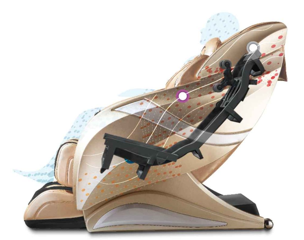 Kahuna Massage Chair 4D+@ HSL-Track Voice Recognition Zero-Gravity Full-Body Massage Chair, Tablet Remote Hubot4D HM-078 - Champaign