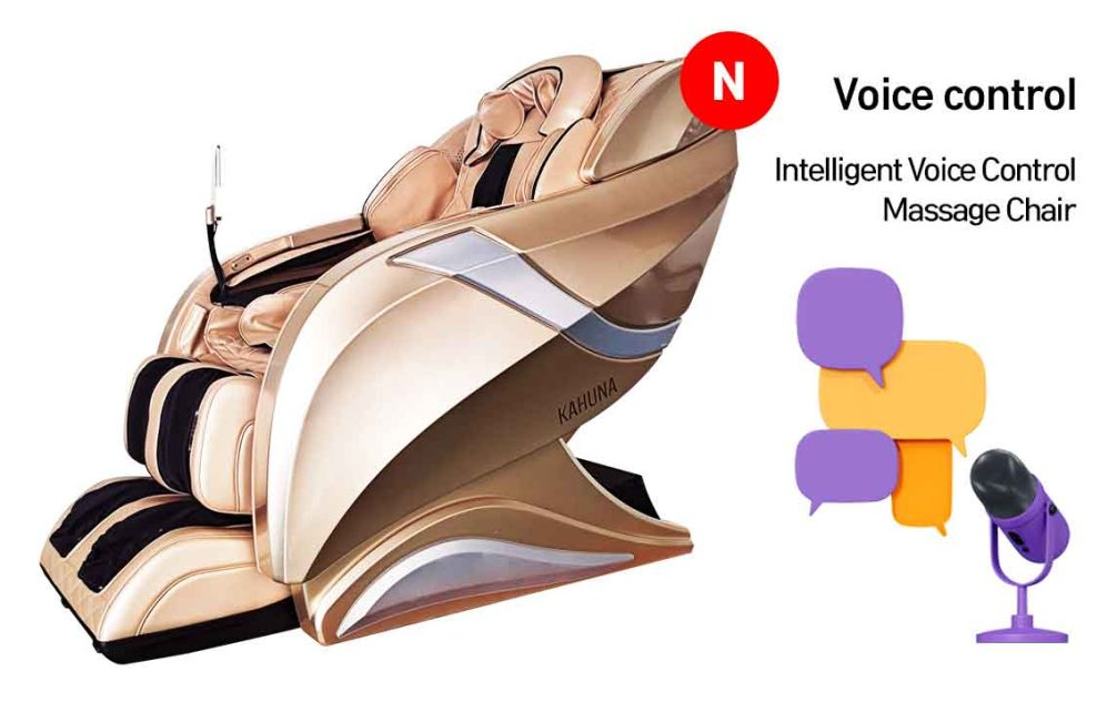 Kahuna Massage Chair 4D+@ HSL-Track Voice Recognition Zero-Gravity Full-Body Massage Chair, Tablet Remote Hubot4D HM-078 - Champaign