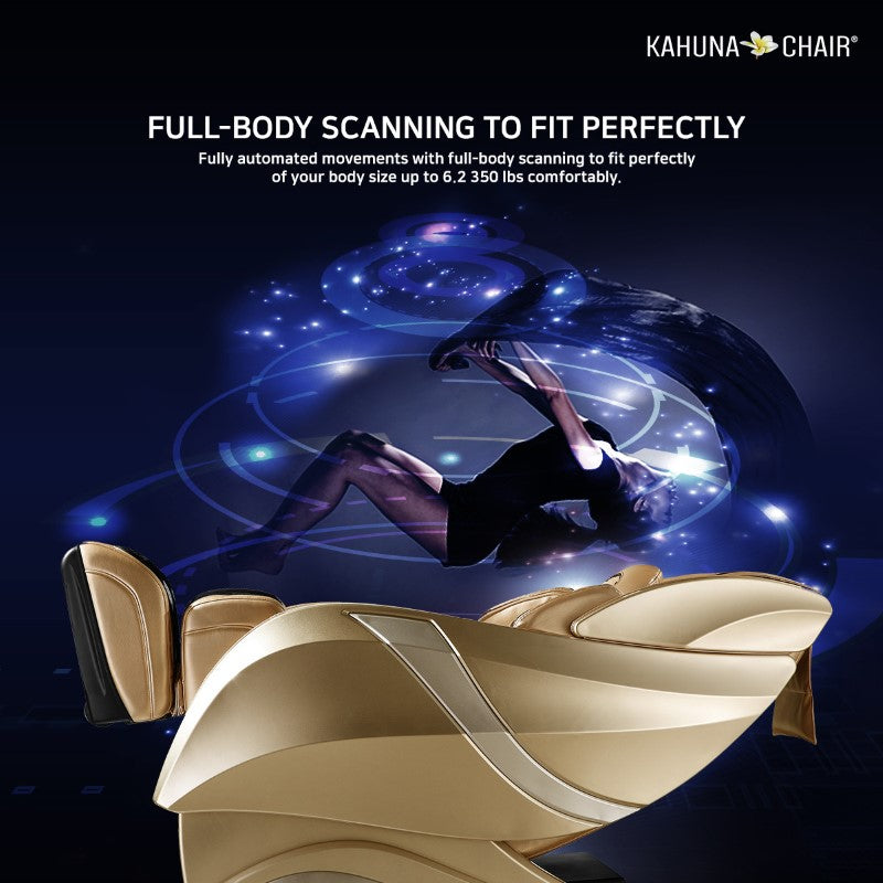 Kahuna Massage Chair 4D+@ HSL-Track Voice Recognition Zero-Gravity Full-Body Massage Chair, Tablet Remote Hubot4D HM-078 - Champaign